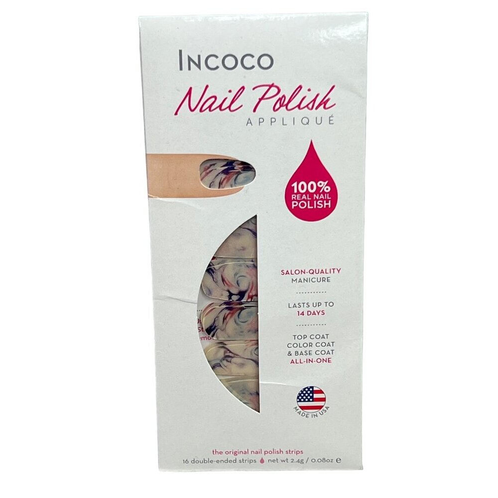 Incoco Nail Polish Applique Strips Masterpiece 16 Strips Double ended NIP